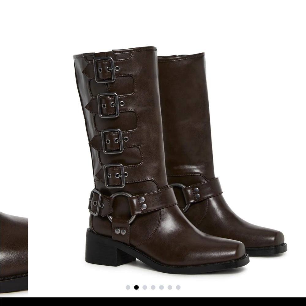 Dolls Kill NWT Brown Moto Boots